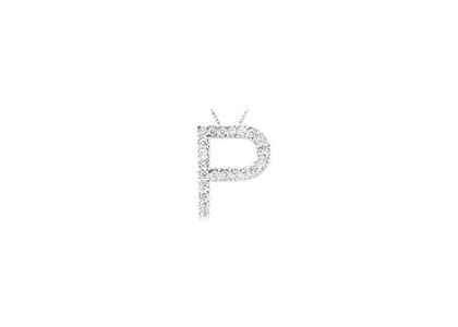 Rhodium Plated | Alphabet Pendants